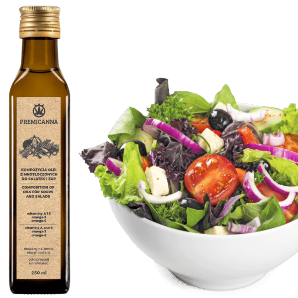 Zusammensetzung von kaltgepressten Ölen für Salate und Suppen 250ml – Bild 2